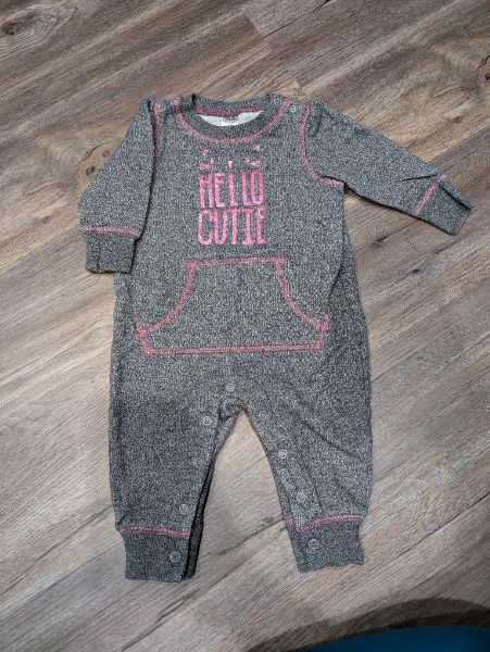 Grey romper 6-12m, Kids 12 Month (9-12M)