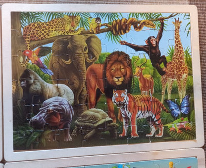 Melissa and Doug Wooden Puzzle Lot - 48pcs