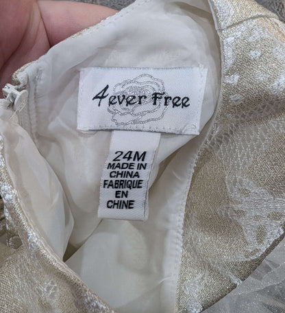 4ever free White and gold party dress. 24m, Kids 24 Month (18-24M)