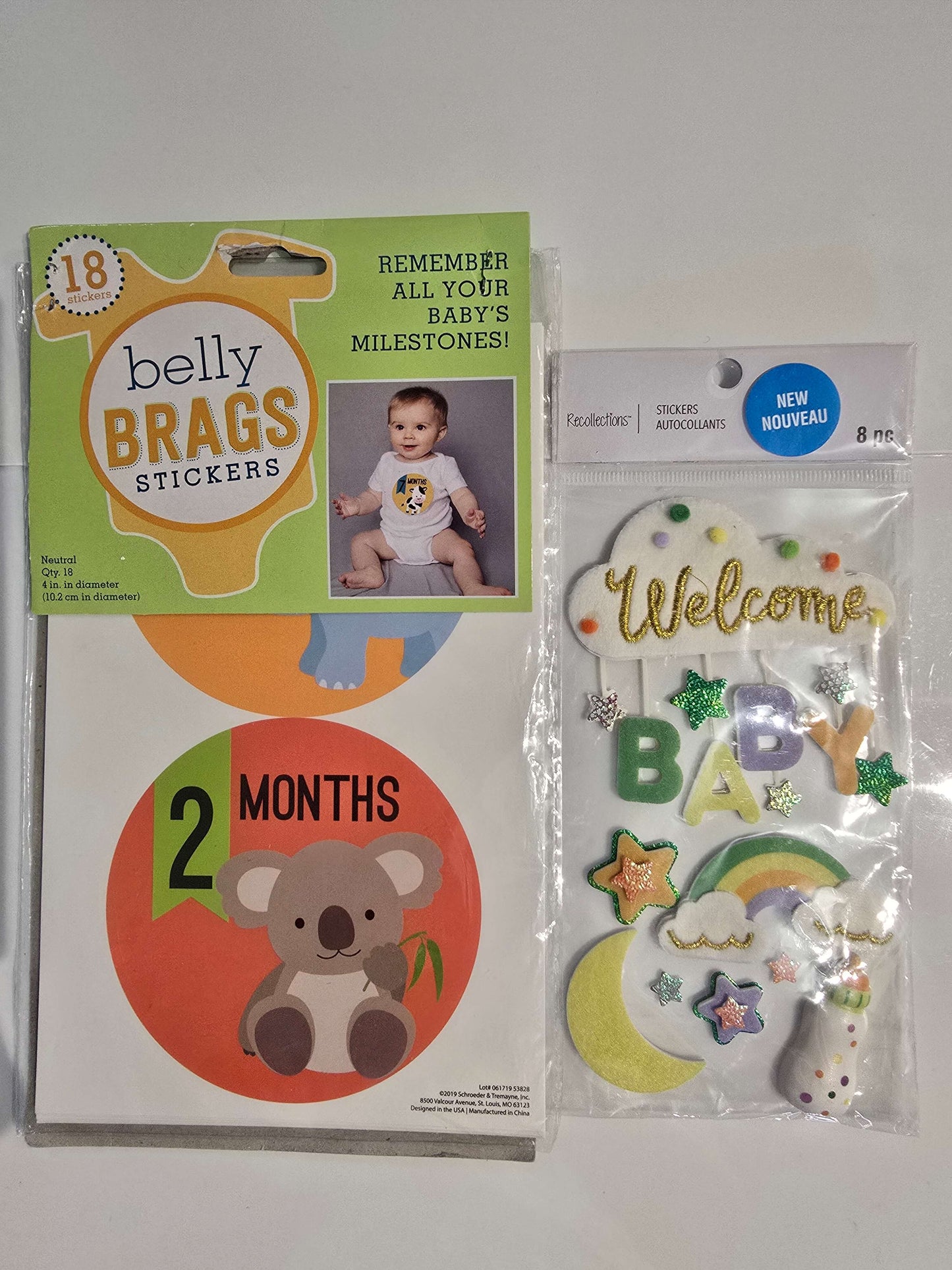 Baby age growth stickers & scrapbooking/baby book supplies