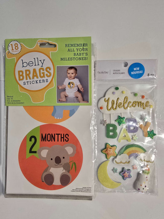Baby age growth stickers & scrapbooking/baby book supplies