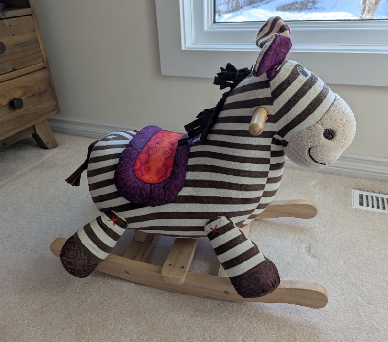 Wooden Rocking Zebra: MRSP $89.99 CAD