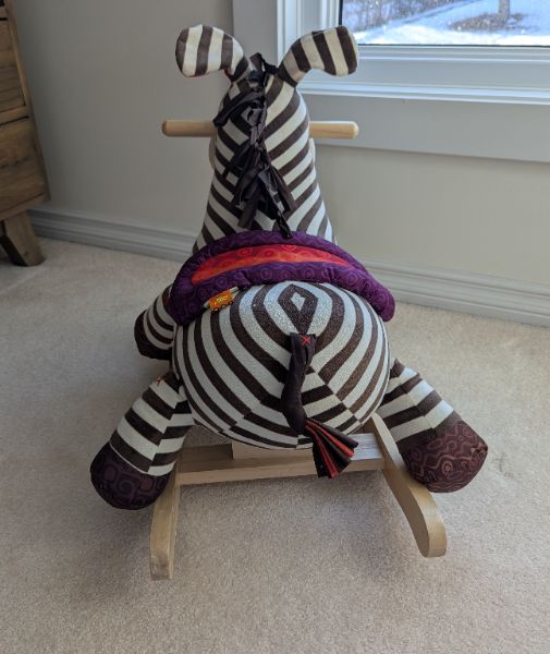 Wooden Rocking Zebra: MRSP $89.99 CAD