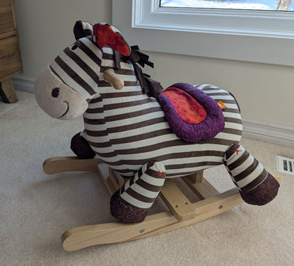 Wooden Rocking Zebra: MRSP $89.99 CAD