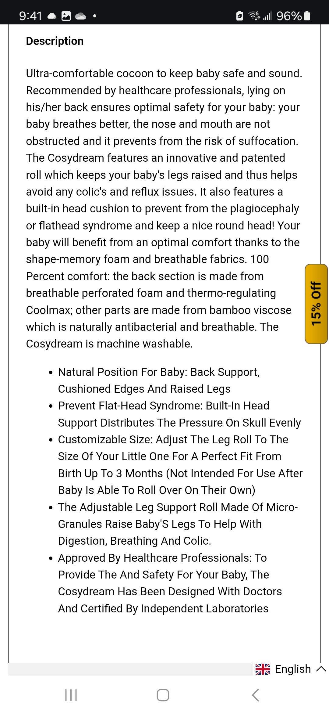 Babymoov newborn lounger (1)