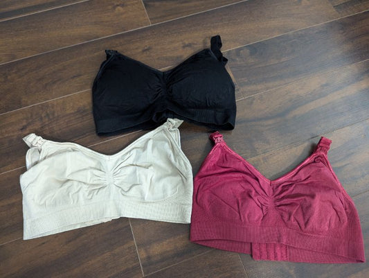 3 nursing bras, Maternity L (12-14)