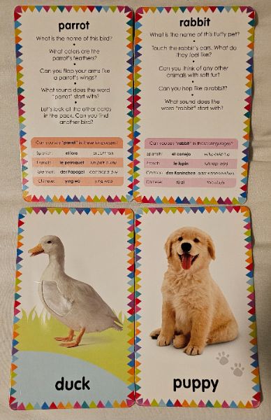 Multilingual Animal Flash Cards set of 16