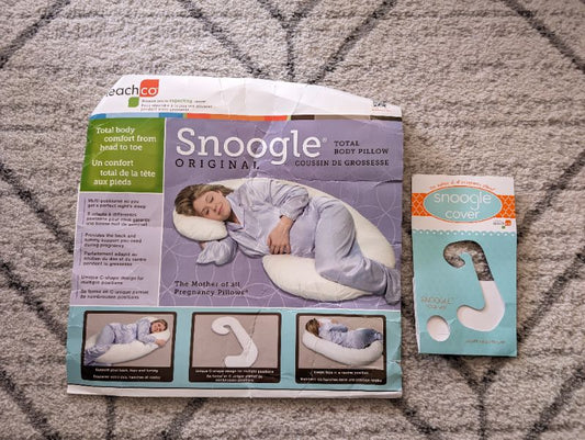 Original Snoogle Pregnancy Pillow with Cover, MSRP: $100