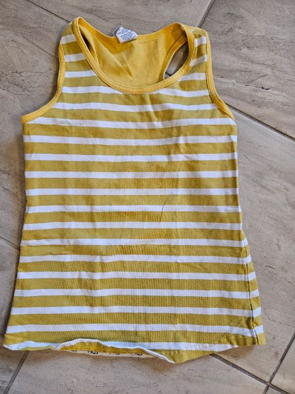 Girls tank top , yellow, peekaboo beans , size 8, Kids 7 & 8 (small)