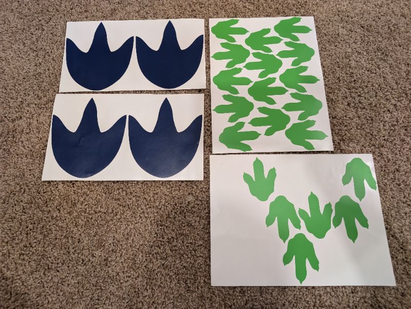 Dino Footprint Decals