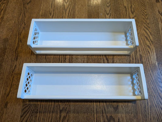 White Floating Shelves, Set of 2