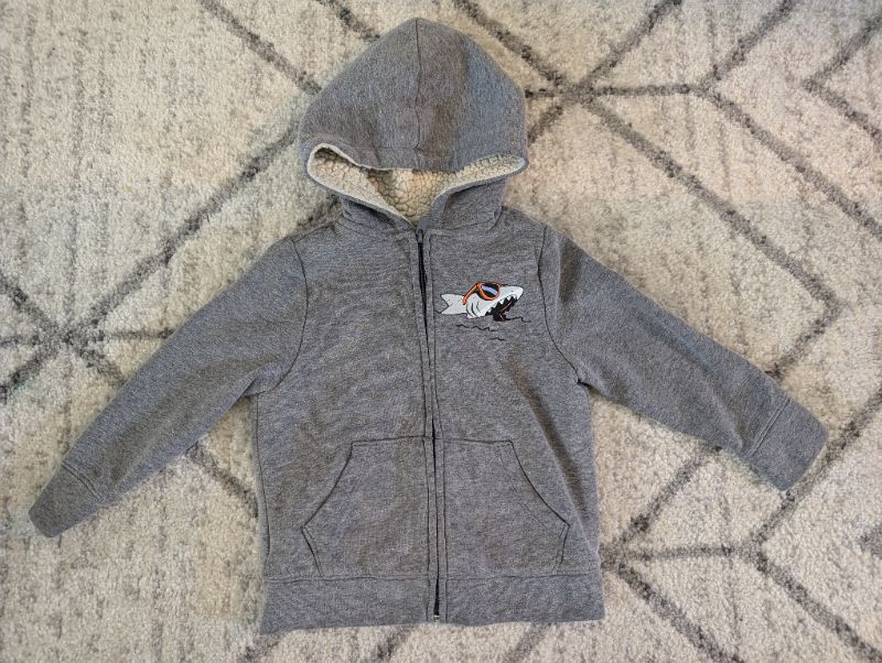 Shark Hoodie, Grey, 3T, Old Navy, Kids 3T