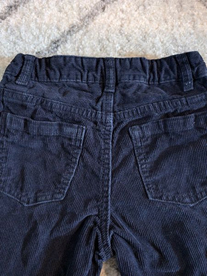 Navy Blue Slim Fit Corduroy Pants, H&M, Size 5/6, Kids 5/5T (extra small)