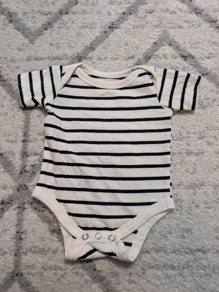 Mini Mioche Striped Organic Onesie-Newborn, Kids Newborn