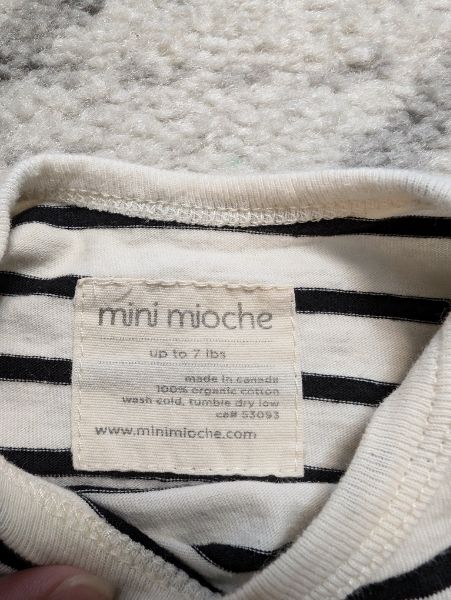 Mini Mioche Striped Organic Onesie-Newborn, Kids Newborn