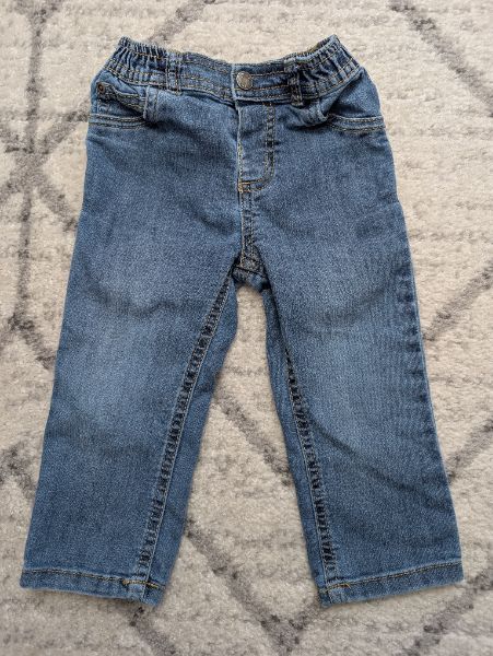 Blue Plaid Button Down & Jeans, 24M, Kids 24 Month (18-24M)