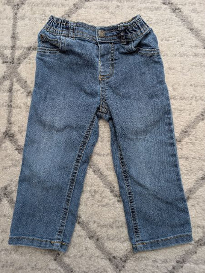 Blue Plaid Button Down & Jeans, 24M, Kids 24 Month (18-24M)