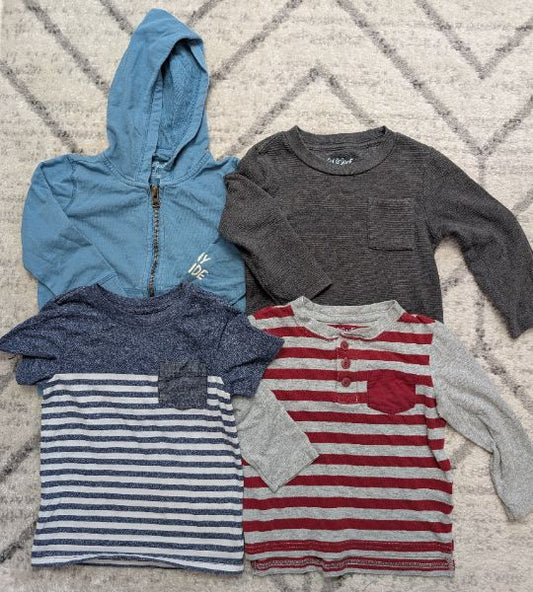 Cat & Jack Boys Shirt and Sweater Bundle, 2T, Kids 2T