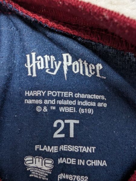 Harry Potter PJs, 2T, Kids 2T