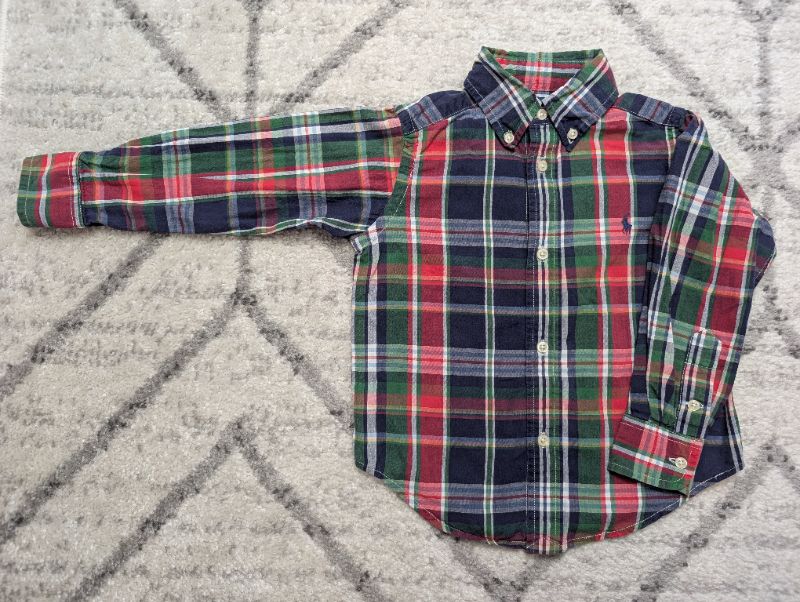 Multi Colour Plaid Button Down, Ralph Lauren, 2T, Kids 2T