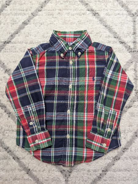 Multi Colour Plaid Button Down, Ralph Lauren, 2T, Kids 2T