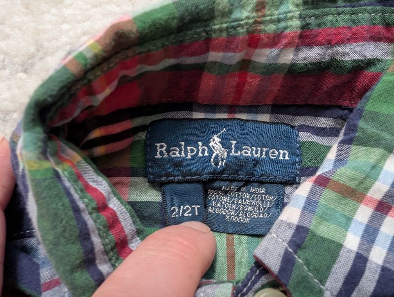 Multi Colour Plaid Button Down, Ralph Lauren, 2T, Kids 2T