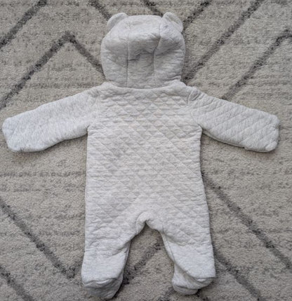 Carter's, Quilted Grey Hooded Bunting Suit, Newborn, Kids Newborn