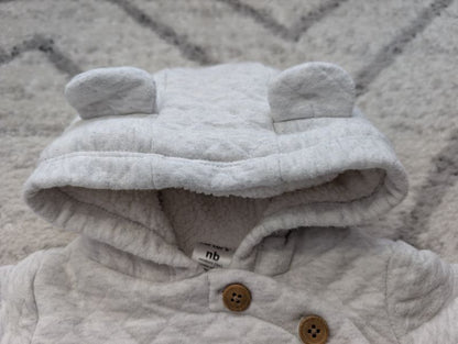 Carter's, Quilted Grey Hooded Bunting Suit, Newborn, Kids Newborn