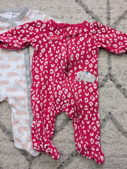 Mixed Brands, 5 Girl Sleepers, Size NB, Kids 3 Month (0-3M)