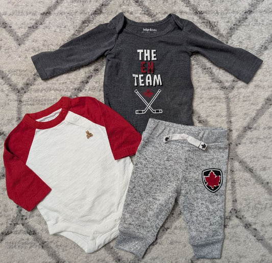Canada Themed Bundle, 0-3M, Kids 3 Month (0-3M)