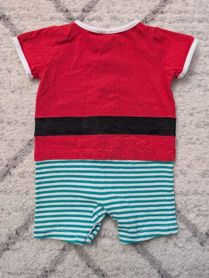 Sprouts, Santa Shorts Romper & Hat, 3-6M, Kids 6 Month (3-6M)