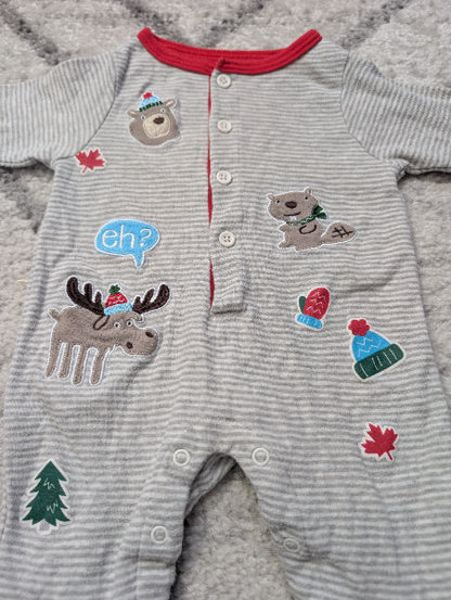 Canada Themed Shirt, Onesie & Sleeper, 3-6M, Kids 6 Month (3-6M)