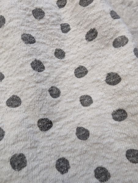 Grey & White Polka Dots Pants with Grey Onesie, 3-6M, Kids 6 Month (3-6M)