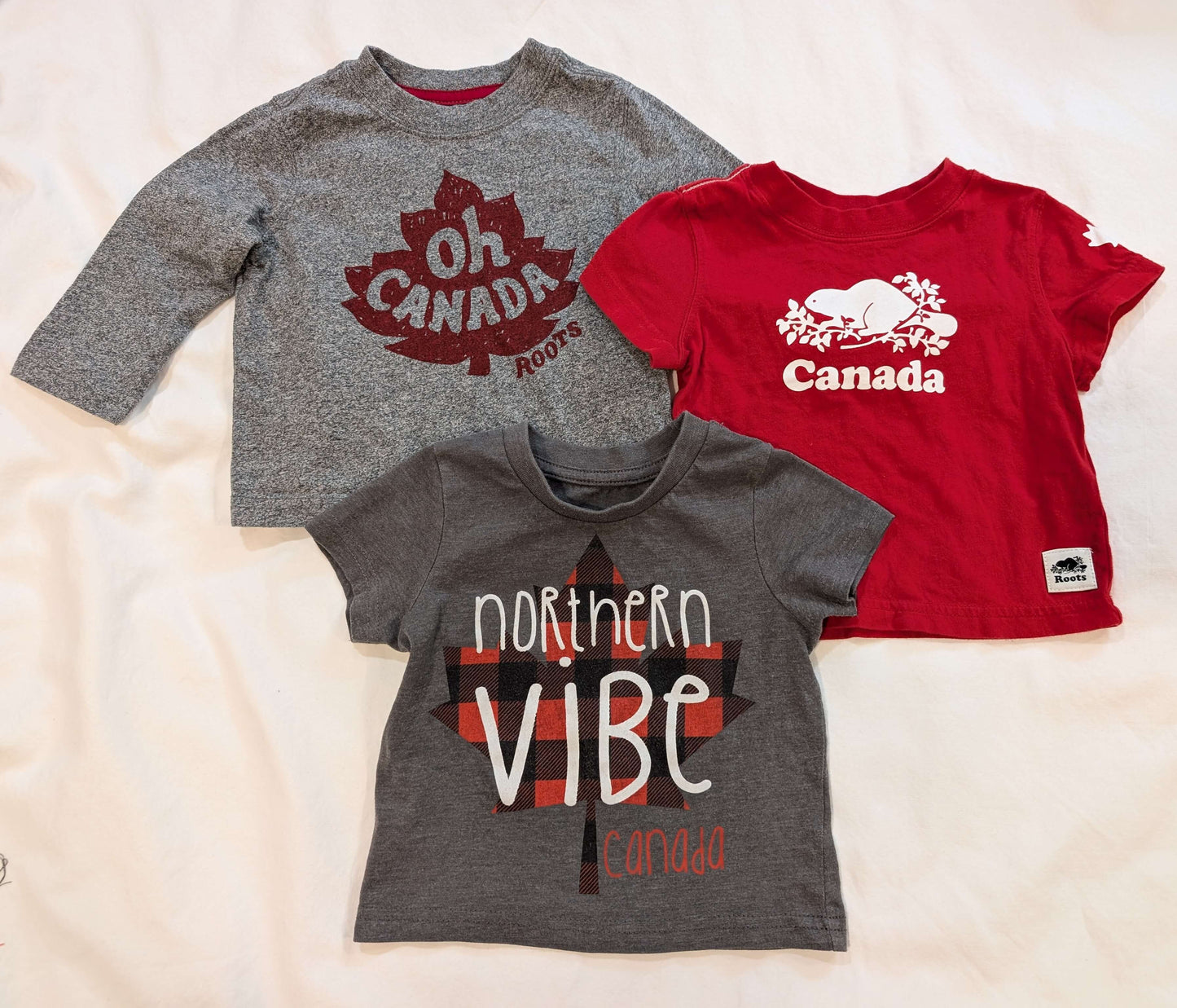 6-12M Canada Themed Shirts, 3 Pack, Kids 12 Month (9-12M)