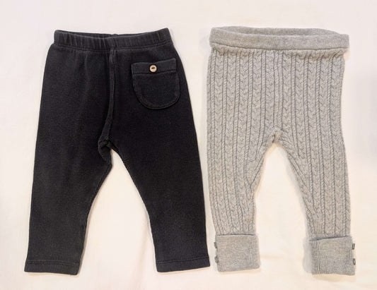 2 Pairs, 6-9M Leggings, Zara & Baby Gap, Kids 9 Month (6-9M)