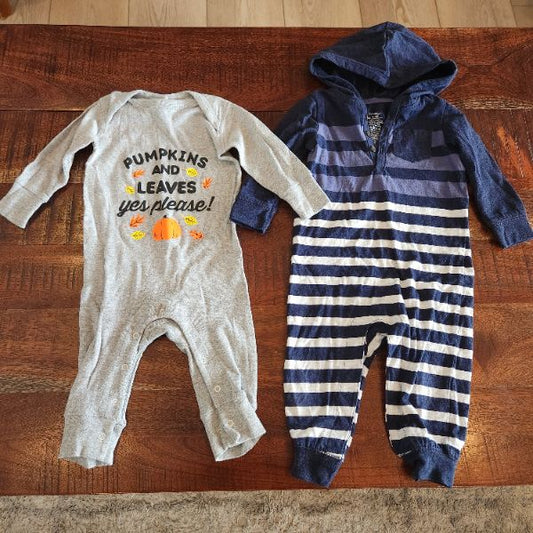 Fall rompers, long sleeve & long pant, 12/12-18 months, Kids 18 Month (12-18M)