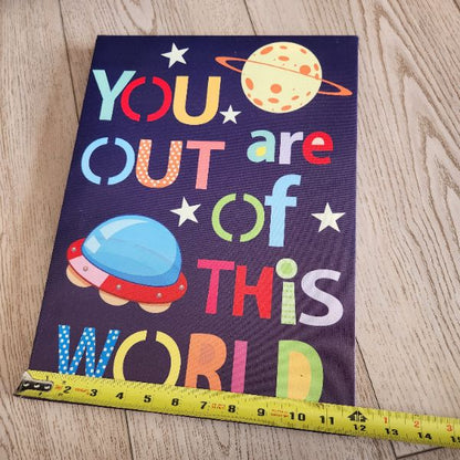 Space themed room decor set, boys room decor