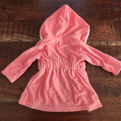 Girl 0-9 month hooded bath robe