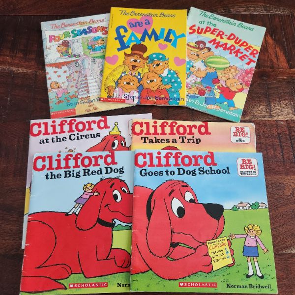 Kids classic softcover books, Clifford, Berenstain Bears