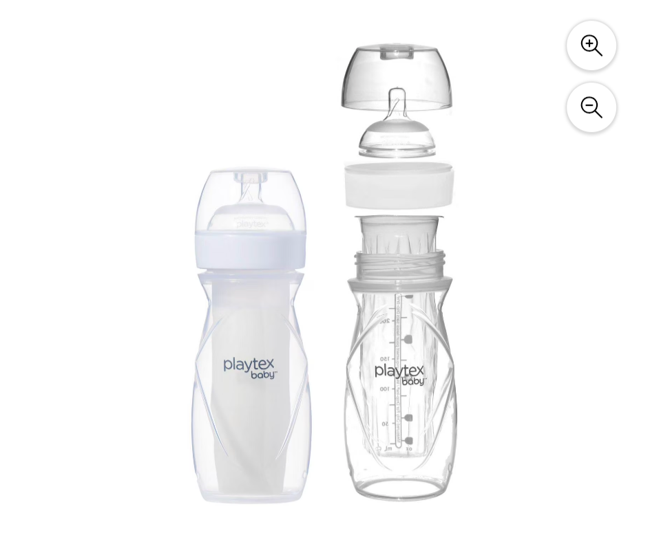 Two Playtex Baby Nurser Bottle with drop in liners