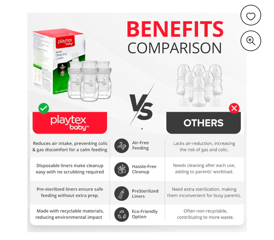Two Playtex Baby Nurser Bottle with drop in liners