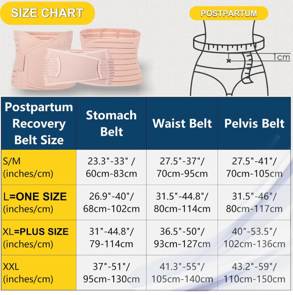 3 in 1 Post Partum Support Belt (One Size), Maternity L (12-14)