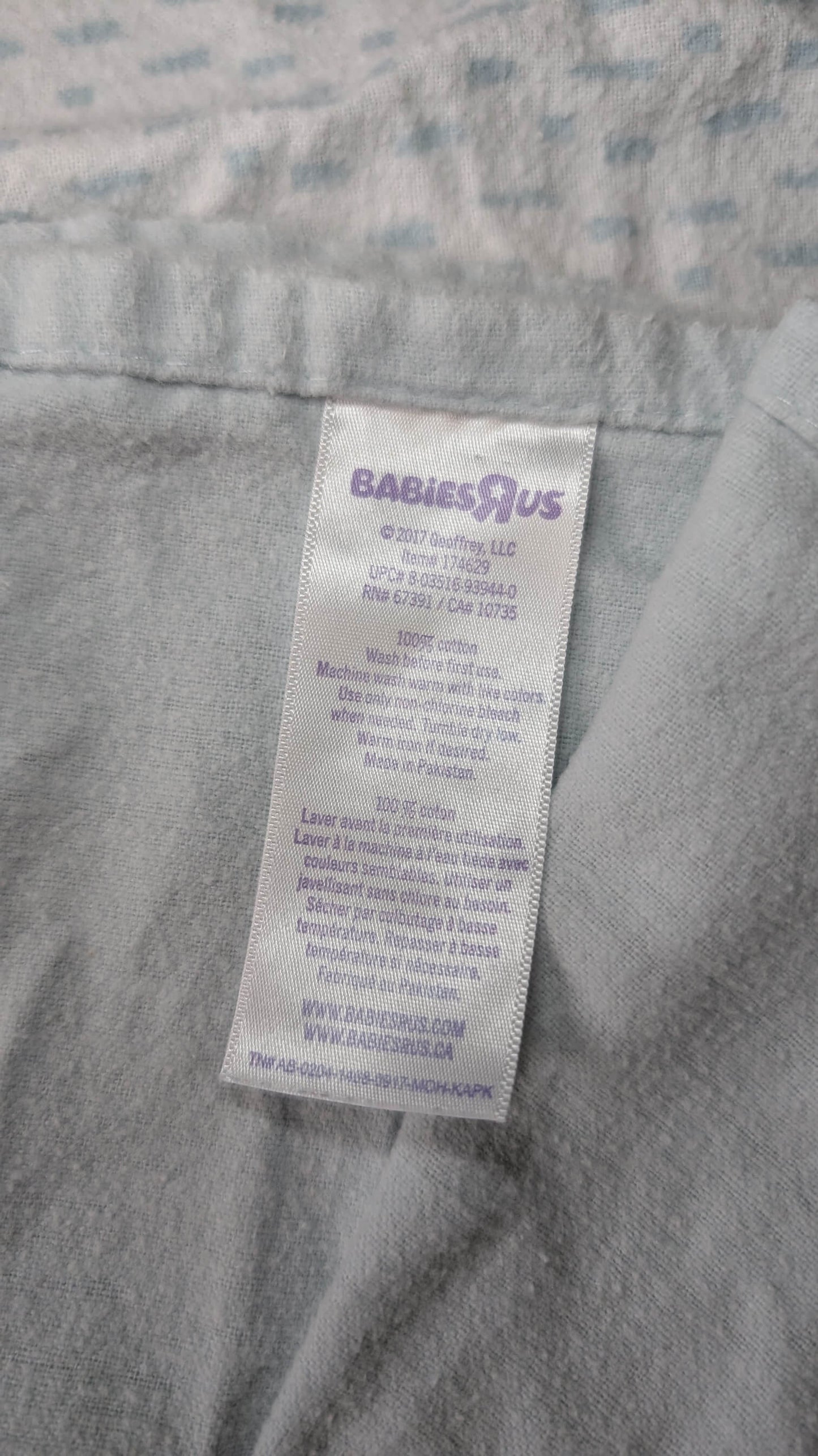 4pc Cotton/Flannel Receiving Blanket Blue