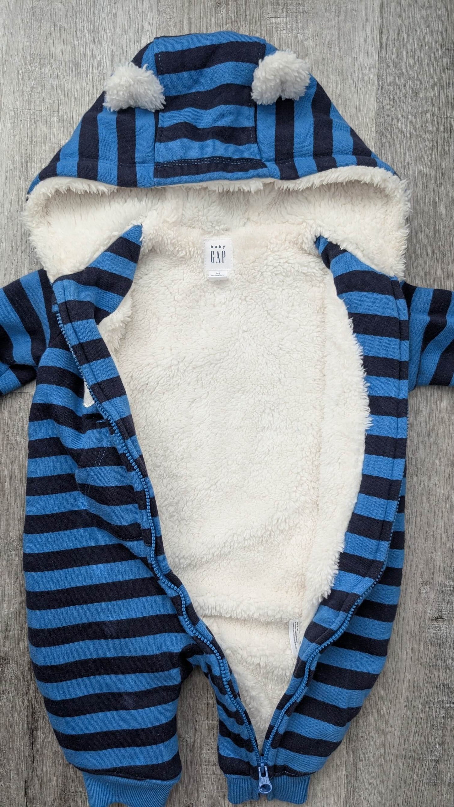 Gap Baby Bunting Suit Blue  0-3m, Kids 3 Month (0-3M)