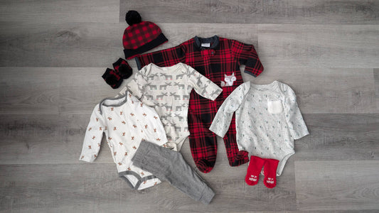 Buffalo Plaid Holiday 0-6m Lot , Kids 3 Month (0-3M)
