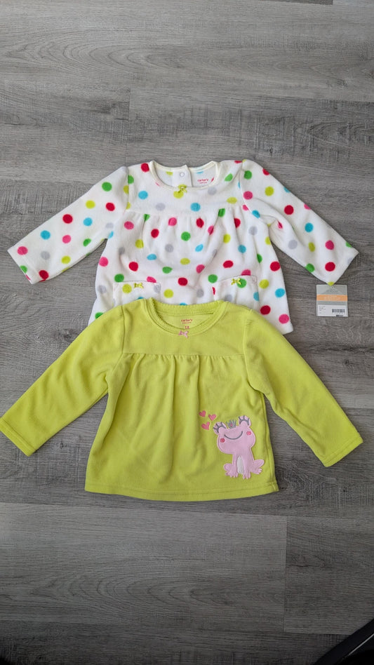 2pc Fleeced Tops 12-18m, Kids 18 Month (12-18M)