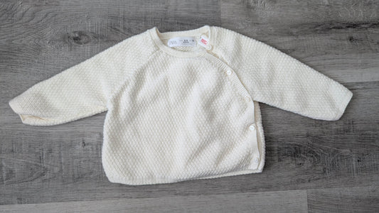 EUC Zara knit sweater cream 6-9m, Kids 9 Month (6-9M)