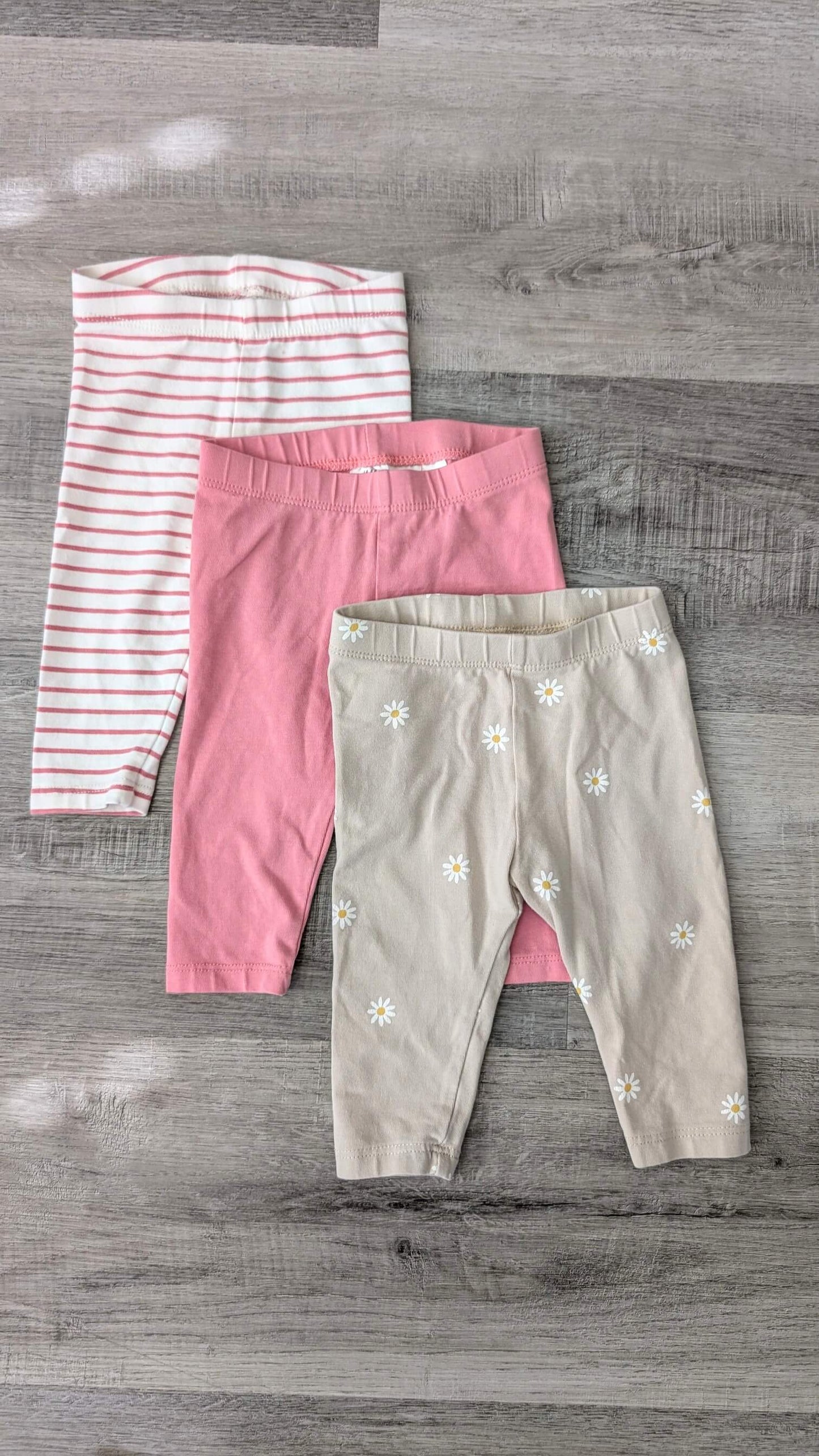 H&M Baby Girl leggings lot of 3 , Kids 3 Month (0-3M)