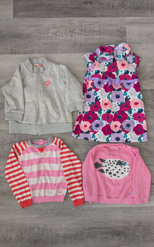 Lot of 4 girls sweater and dress 12m+, Kids 18 Month (12-18M)