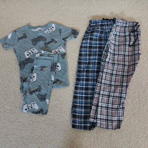 Boys pajama set and sleeping pants, Kids 7 & 8 (small)